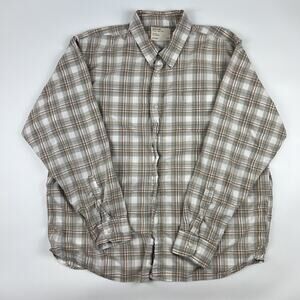 Wranglers Jeans Mens Casual Long Sleeve Plaid Button Down Size Large 100% Cotton